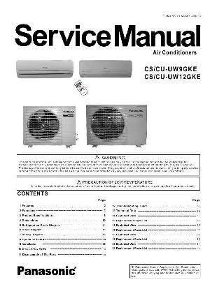 Сервисная инструкция Panasonic CS-UW9GKE, CS-UW12GKE ― Manual-Shop.ru