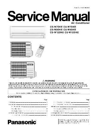 Service manual Panasonic CS-W7DKE, CS-W9DKE, CS-W12DKE, CU-W7DKE, W9DKE, W12DKE ― Manual-Shop.ru