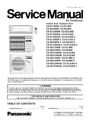 Сервисная инструкция Panasonic CS-XE15JKEW, CU-E15JKE-1 ― Manual-Shop.ru