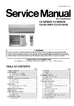 Service manual Panasonic CS-XE9EKE ― Manual-Shop.ru