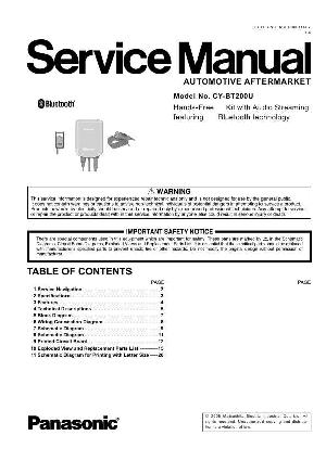 Service manual Panasonic CY-BT200U ― Manual-Shop.ru