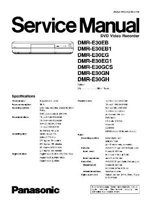 Сервисная инструкция Panasonic DMR-E30 ― Manual-Shop.ru
