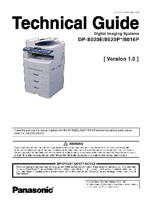 Сервисная инструкция Panasonic DP-8016P, DP-8020E, DP-8020P, Technical Guide ― Manual-Shop.ru