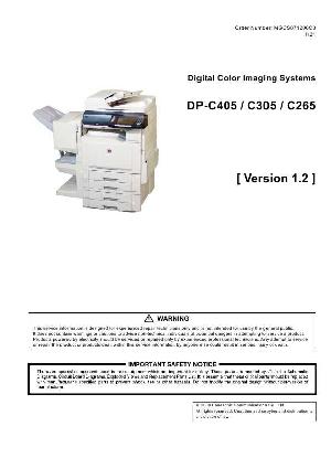 Сервисная инструкция Panasonic DP-C265, DP-C305, DP-C405 ― Manual-Shop.ru