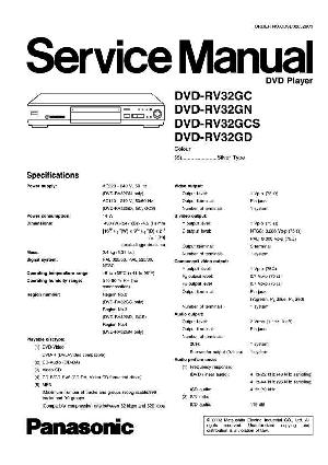 Сервисная инструкция Panasonic DVD-RV32GC, DVD-RV32GD, DVD-RV32GN ― Manual-Shop.ru