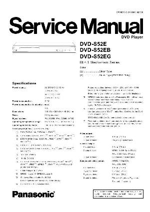 Сервисная инструкция Panasonic DVD-S52E, EB, EG ― Manual-Shop.ru