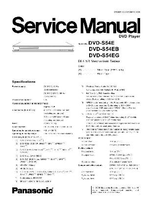 Сервисная инструкция Panasonic DVD-S54E, EB, EG ― Manual-Shop.ru