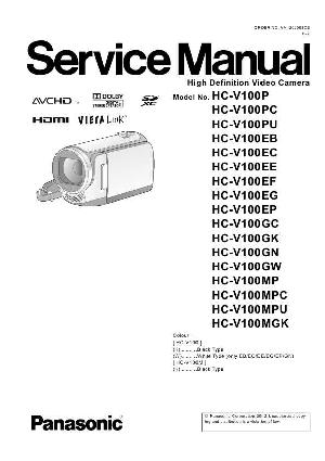 Сервисная инструкция Panasonic HC-V100 ― Manual-Shop.ru