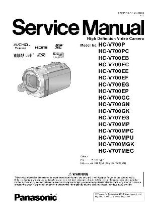 Сервисная инструкция Panasonic HC-V700, HC-V707 ― Manual-Shop.ru