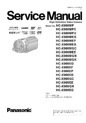 Сервисная инструкция Panasonic HC-X900 ― Manual-Shop.ru
