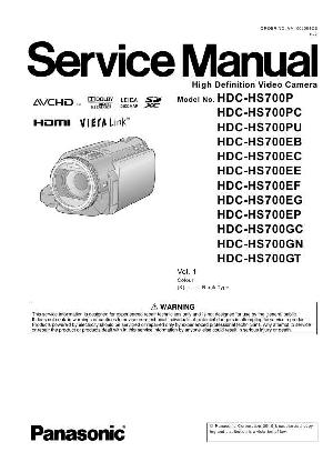 Сервисная инструкция Panasonic HDC-HS700 ― Manual-Shop.ru