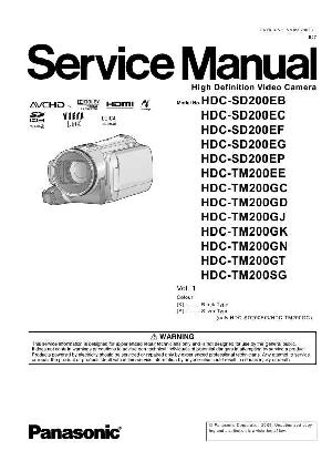 Сервисная инструкция Panasonic HDC-SD200, HDC-TM200 ― Manual-Shop.ru