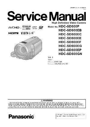 Сервисная инструкция Panasonic HDC-SD600 ― Manual-Shop.ru