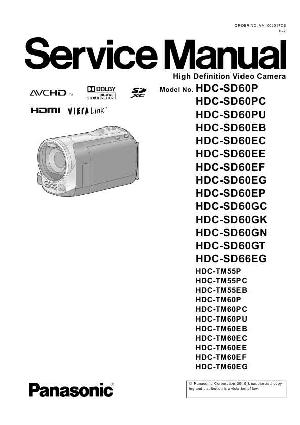 Сервисная инструкция Panasonic HDC-SD60, HDC-SD66, HDC-TM55, HDC-TM60 ― Manual-Shop.ru