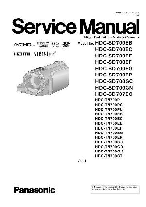 Сервисная инструкция Panasonic HDC-SD700, HDC-SD707, HDC-TM700 ― Manual-Shop.ru