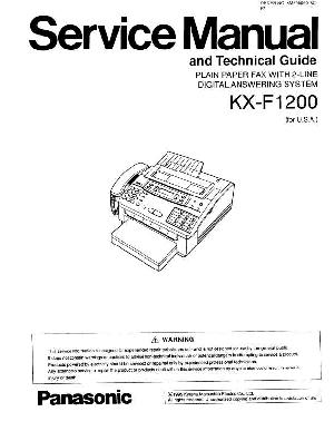 Сервисная инструкция Panasonic KX-F1200 ― Manual-Shop.ru
