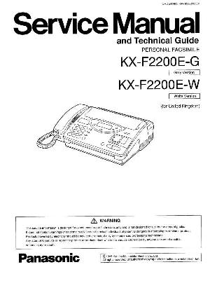 Сервисная инструкция Panasonic KX-F2200E ― Manual-Shop.ru