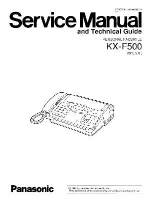 Сервисная инструкция Panasonic KX-F500 ― Manual-Shop.ru