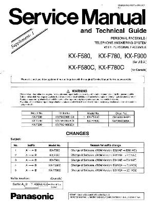 Сервисная инструкция Panasonic KX-F580, KX-F780, KX-F900 ― Manual-Shop.ru