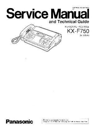 Сервисная инструкция Panasonic KX-F750 ― Manual-Shop.ru