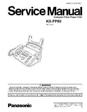 Сервисная инструкция Panasonic KX-FP80 ― Manual-Shop.ru