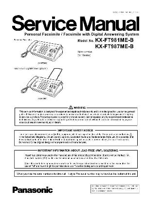 Service manual Panasonic KX-FT981ME, KX-FT987ME ― Manual-Shop.ru