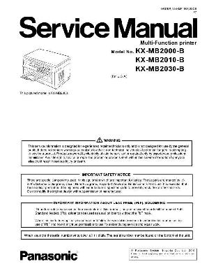 Сервисная инструкция Panasonic KX-MB2000, KX-MB2010, KX-MB2030-B ― Manual-Shop.ru