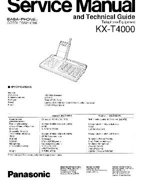 Сервисная инструкция Panasonic KX-T4000 ― Manual-Shop.ru
