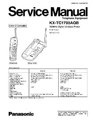Сервисная инструкция Panasonic KX-TC1703AGB ― Manual-Shop.ru