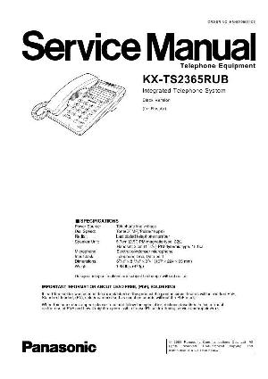 Сервисная инструкция Panasonic KX-TS2365RUB ― Manual-Shop.ru