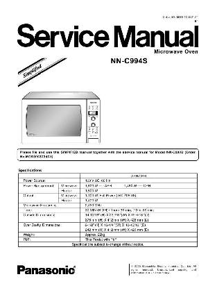 Сервисная инструкция Panasonic NN-C994S ― Manual-Shop.ru