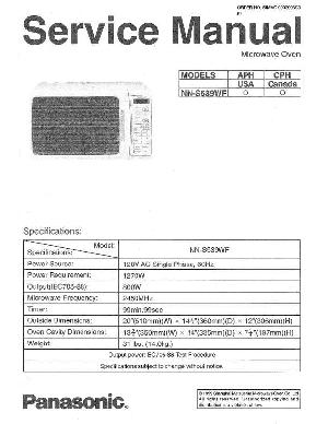 Сервисная инструкция Panasonic NN-S539WF ― Manual-Shop.ru