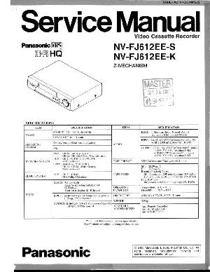 Сервисная инструкция Panasonic NV-FJ612EE ― Manual-Shop.ru