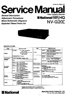 Сервисная инструкция Panasonic NV-G20 NATIONAL ― Manual-Shop.ru