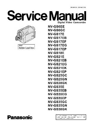 Сервисная инструкция Panasonic NV-GS6, NV-GS17, NV-GS18, NV-GS21, NV-GS25, NV-GS28, NV-GS35, NV-GS38 ― Manual-Shop.ru