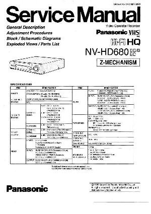 Сервисная инструкция Panasonic NV-HD680 ― Manual-Shop.ru