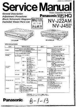 Сервисная инструкция Panasonic NV-J22AM, NV-J45BA ― Manual-Shop.ru