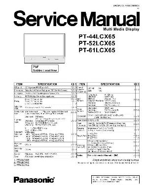 Сервисная инструкция Panasonic PT-44LCX65, PT-52LCX65 PT-61LCX65 ― Manual-Shop.ru