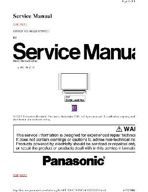 Сервисная инструкция Panasonic PT-50LC13 ― Manual-Shop.ru