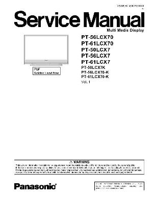 Сервисная инструкция Panasonic PT-50LCX7K, PT-56LCX70, PT-61LCX70 ― Manual-Shop.ru
