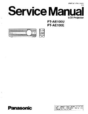 Сервисная инструкция Panasonic PT-AE100E U ― Manual-Shop.ru