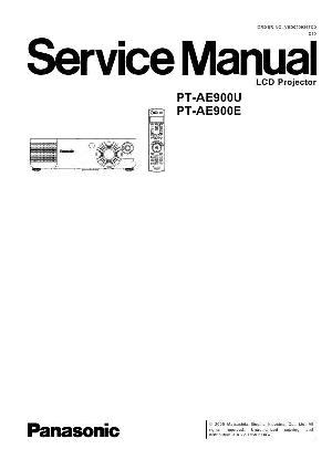 Сервисная инструкция Panasonic PT-AE900E U ― Manual-Shop.ru