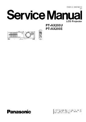 Сервисная инструкция Panasonic PT-AX200E, PT-AX200U ― Manual-Shop.ru