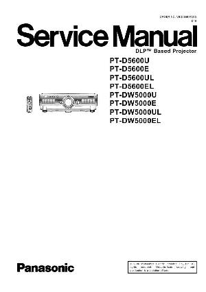 Сервисная инструкция Panasonic PT-D5600E, PT-DW5000E ― Manual-Shop.ru