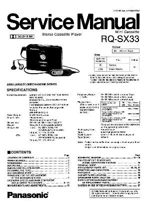 Сервисная инструкция Panasonic RQ-SX33 ― Manual-Shop.ru