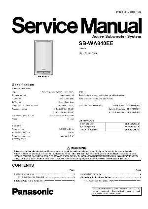 Сервисная инструкция Panasonic SB-WA840EE ― Manual-Shop.ru