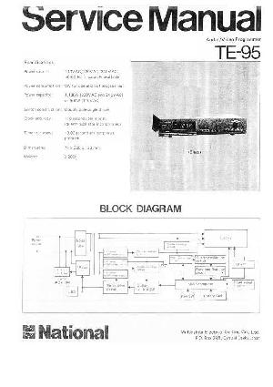 Сервисная инструкция Panasonic TE-95 NATIONAL ― Manual-Shop.ru
