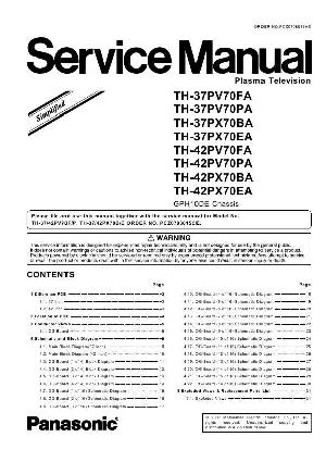 Сервисная инструкция Panasonic TH-37PV70, TH-42PV70, TH-42PX70, GPH10DE chassis ― Manual-Shop.ru
