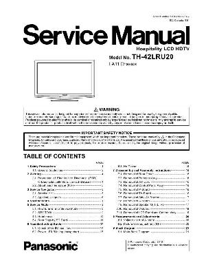 Сервисная инструкция Panasonic TH-42LRU20 ― Manual-Shop.ru