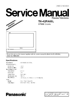 Сервисная инструкция Panasonic TH-42PA60L GP9DE ― Manual-Shop.ru